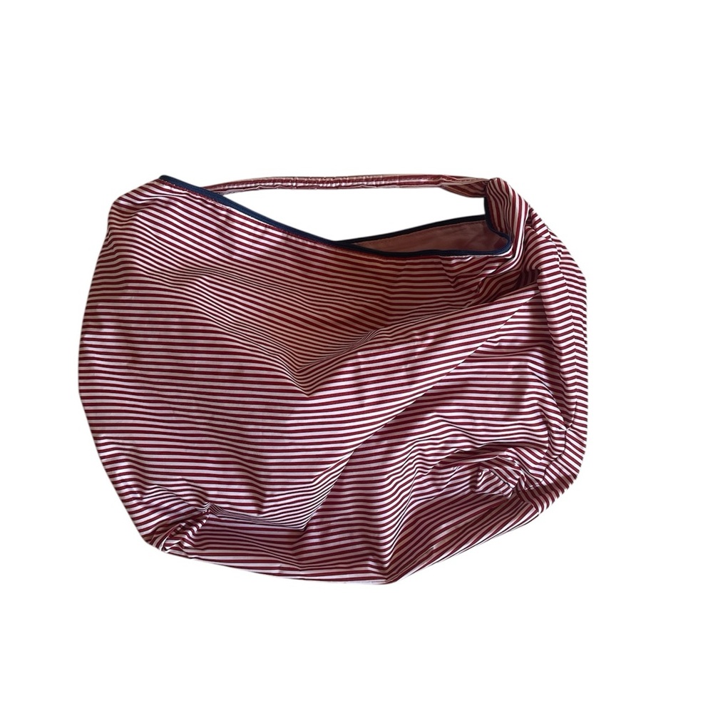 Lancome Red and White Striped Shoulder Bag